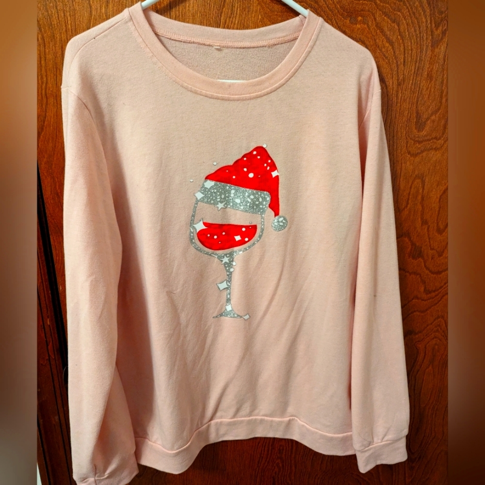 Light pink Christmas sweater